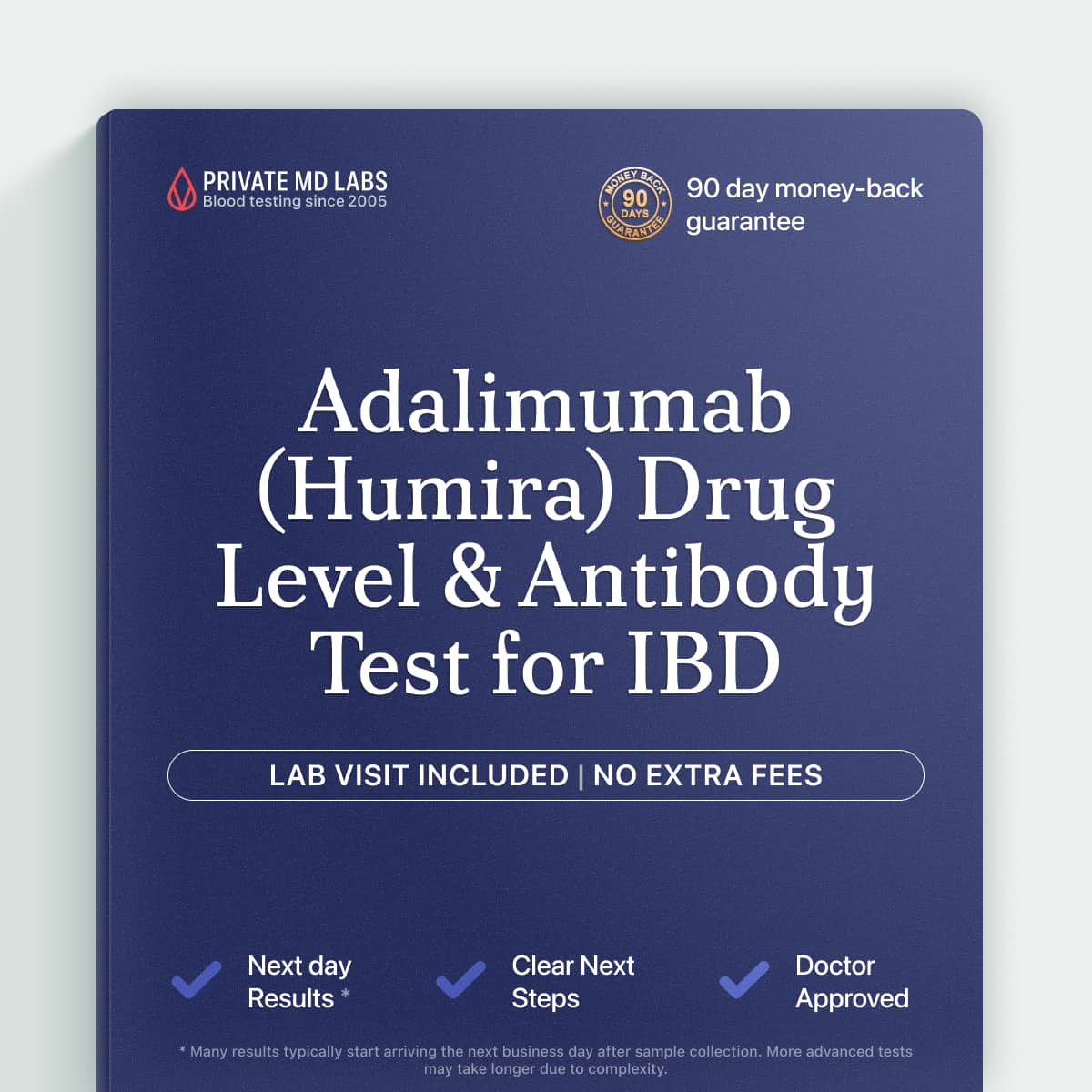 Lab test for IBD patients on adalimumab monitoring drug levels and antibodies