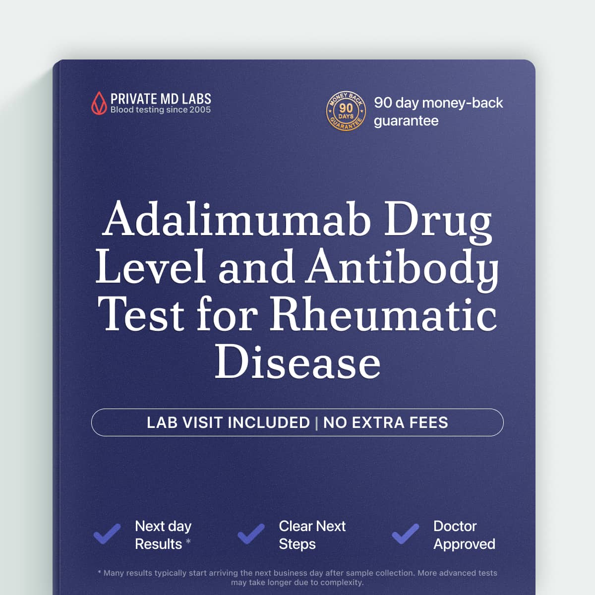 Adalimumab drug level test for rheumatic disease patients on Humira therapy