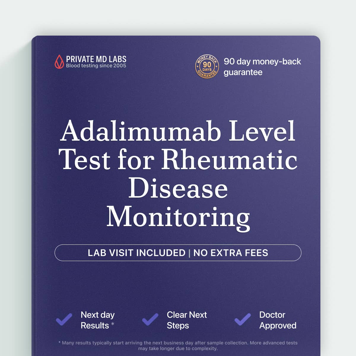 Adalimumab level test for rheumatic disease patients monitoring biologic drug therapy