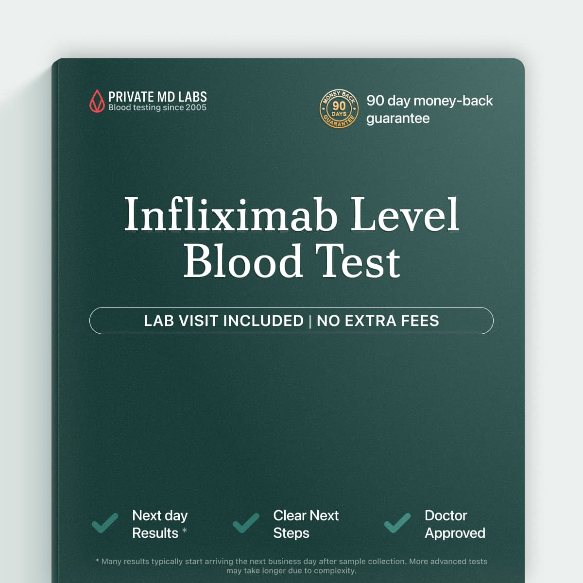Infliximab level test for patients managing Crohn's, colitis, or arthritis treatment