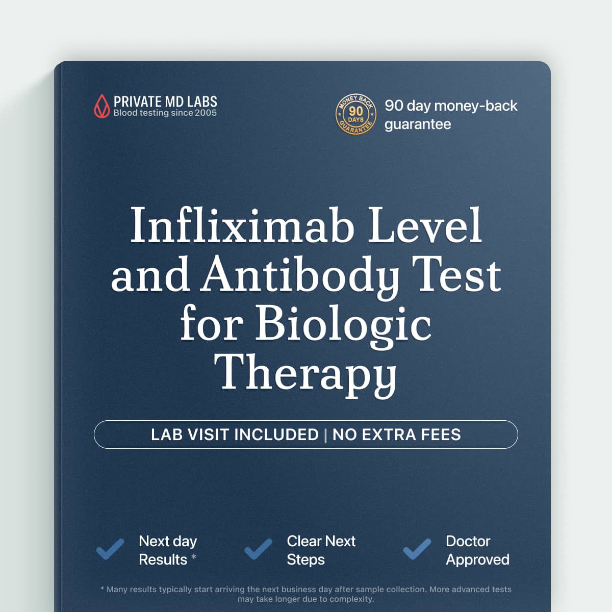 Infliximab drug level test for Crohn's, colitis, and arthritis patients on biologics