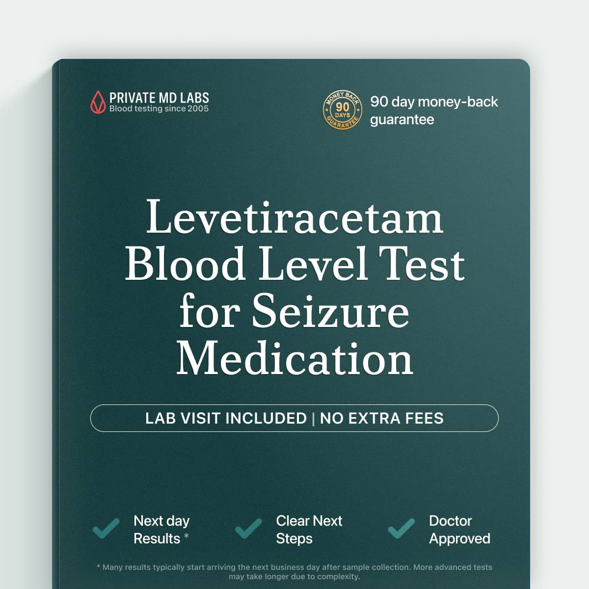 Levetiracetam drug level blood test for patients managing epilepsy treatment