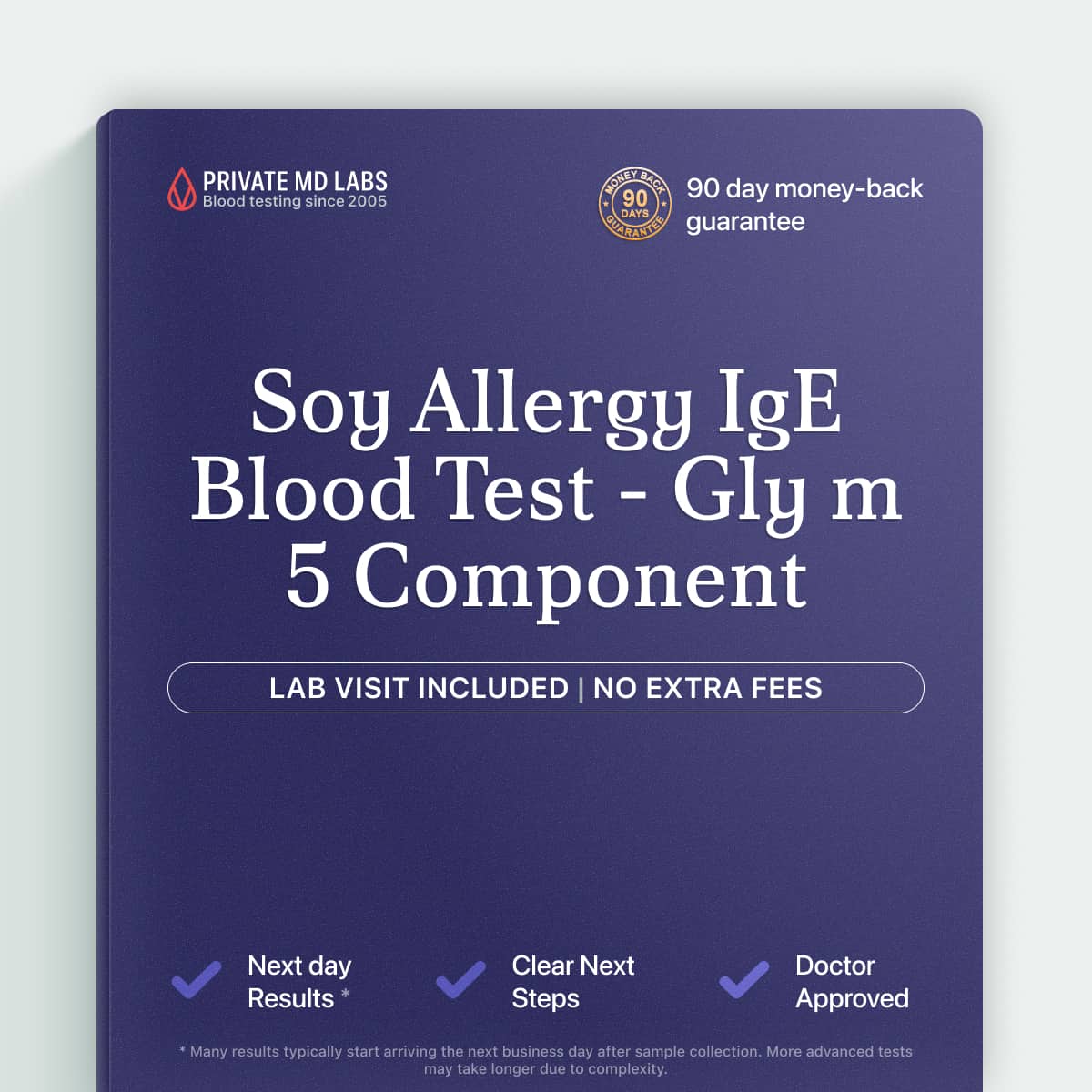 Soy allergy IgE test for people with food reactions to soy products