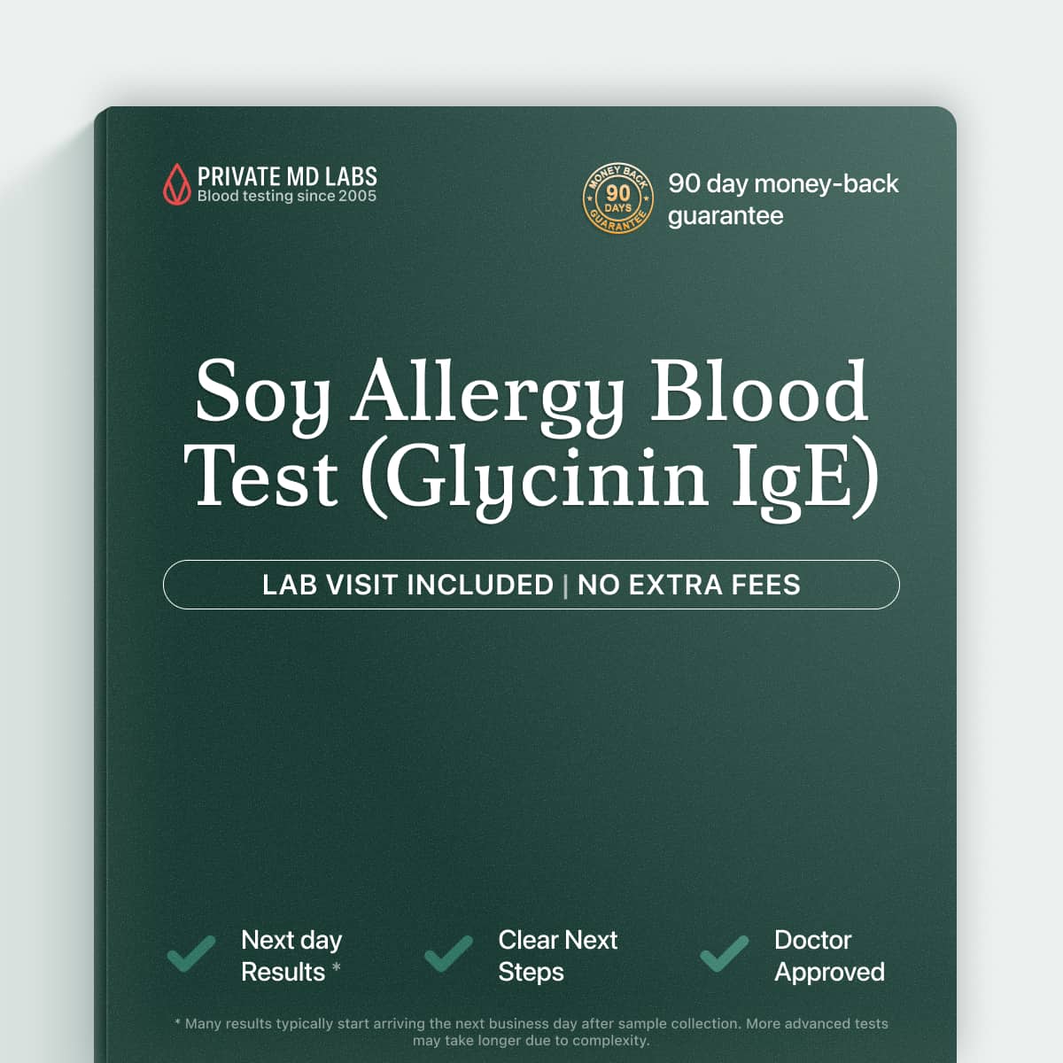 Soy allergen IgE test for those with suspected soy food allergies
