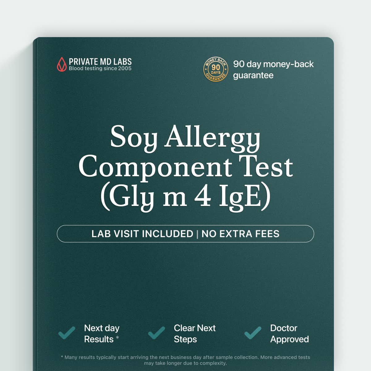 Soy allergen component test for people with suspected food allergy reactions