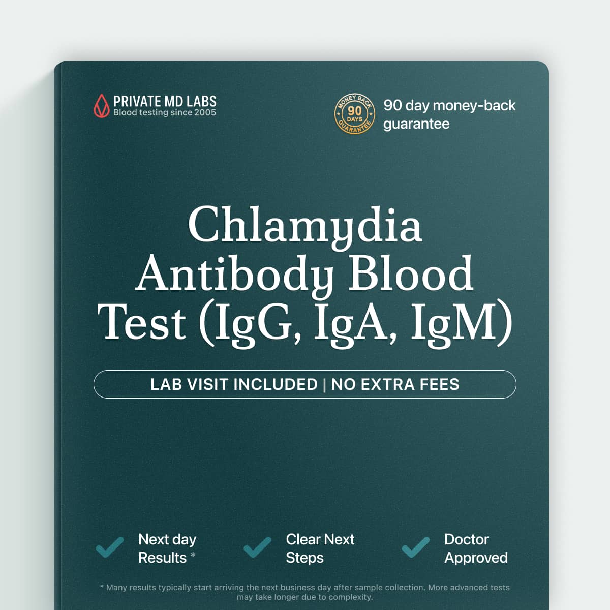 Chlamydia antibody test for sexually active adults concerned about STI infection