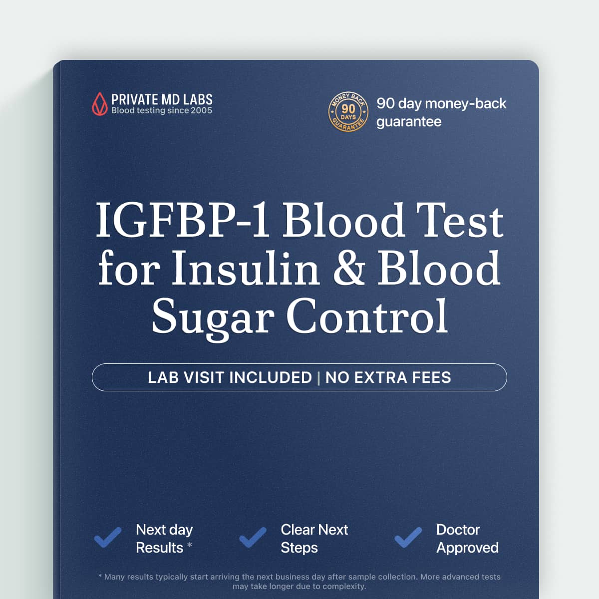 IGFBP-1 test for tracking insulin response and blood sugar control
