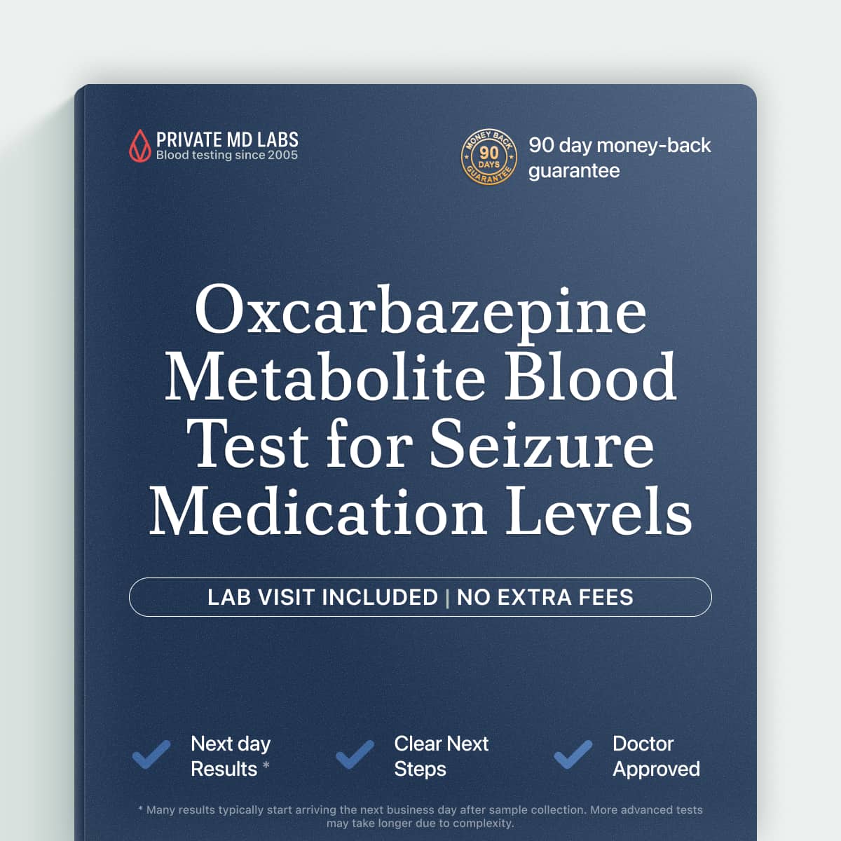 Oxcarbazepine metabolite blood test for monitoring seizure medication levels