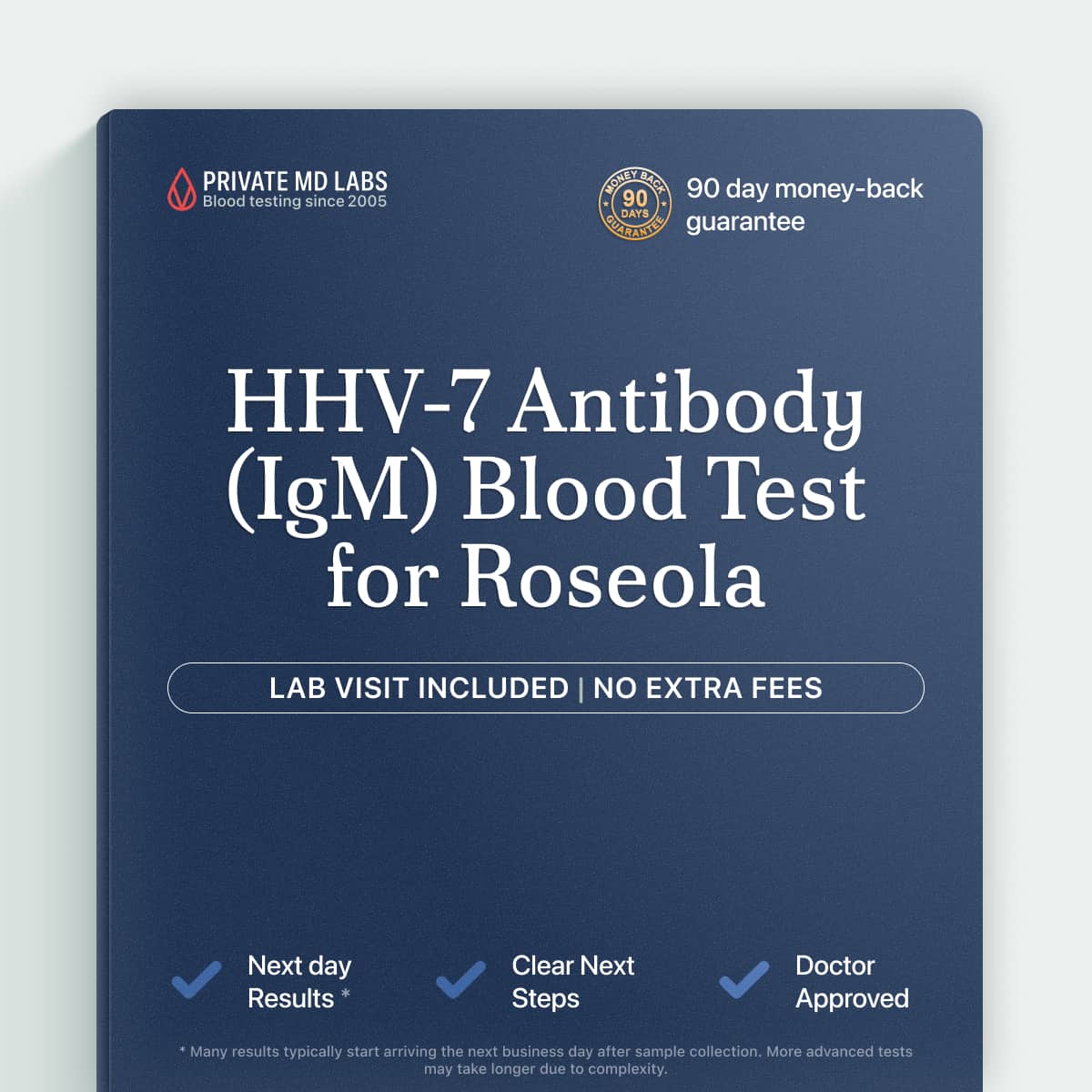 HHV-7 IgM antibody test for diagnosing recent roseola or unexplained fever/rash