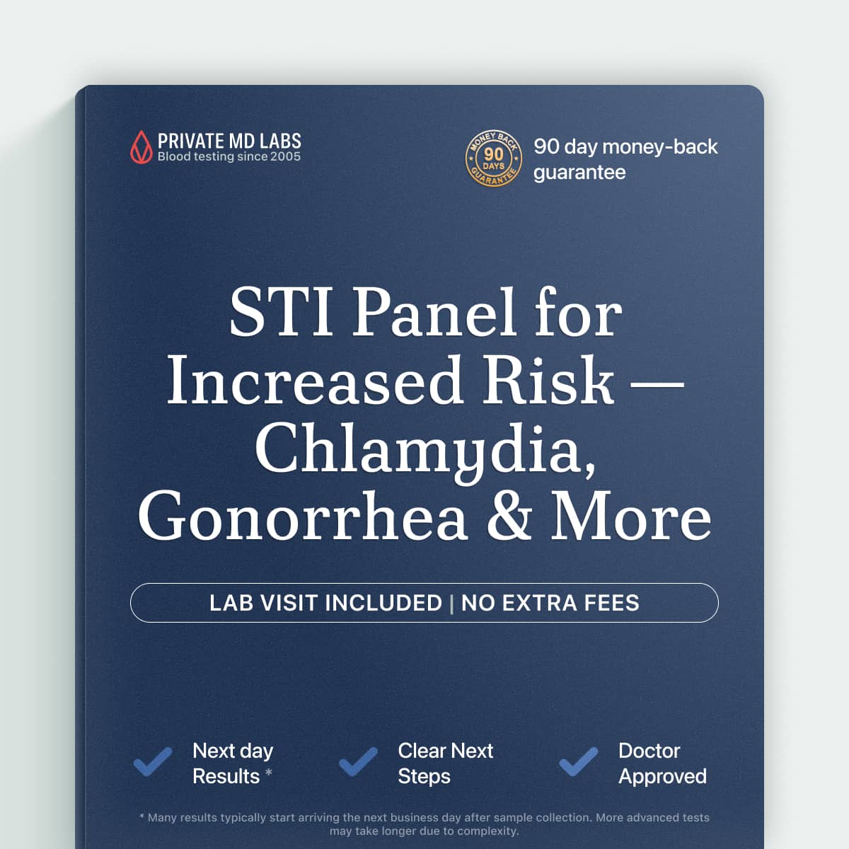 STI panel testing for chlamydia, gonorrhea, trichomonas, and mycoplasma infections