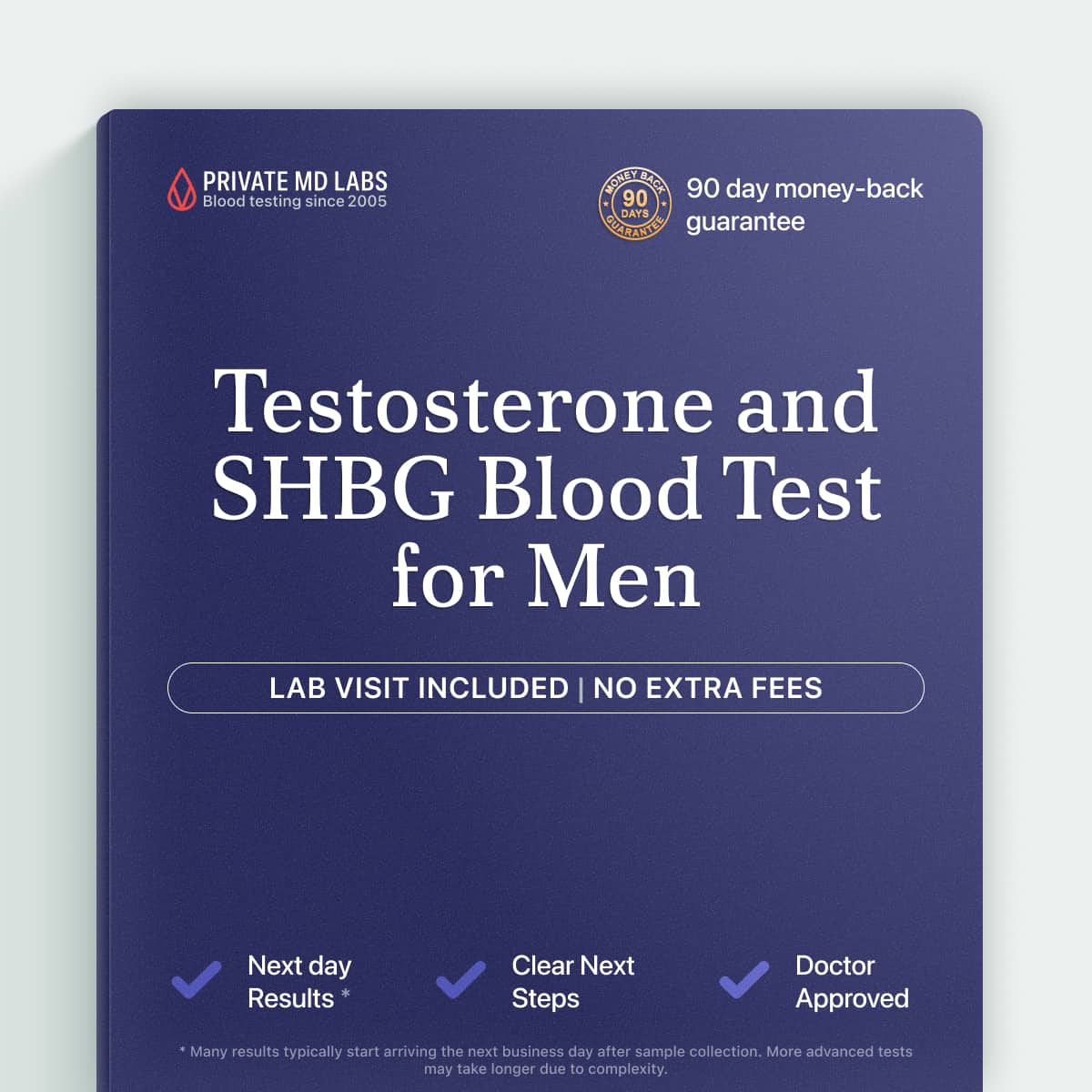 Testosterone and SHBG panel for men with low energy, libido, or infertility concerns