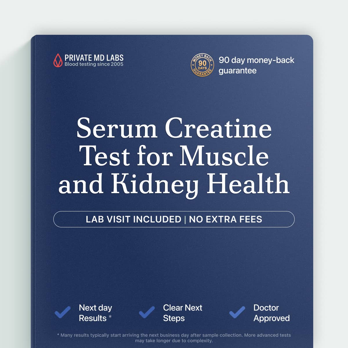 Serum creatine test for athletes monitoring kidney health and muscle function