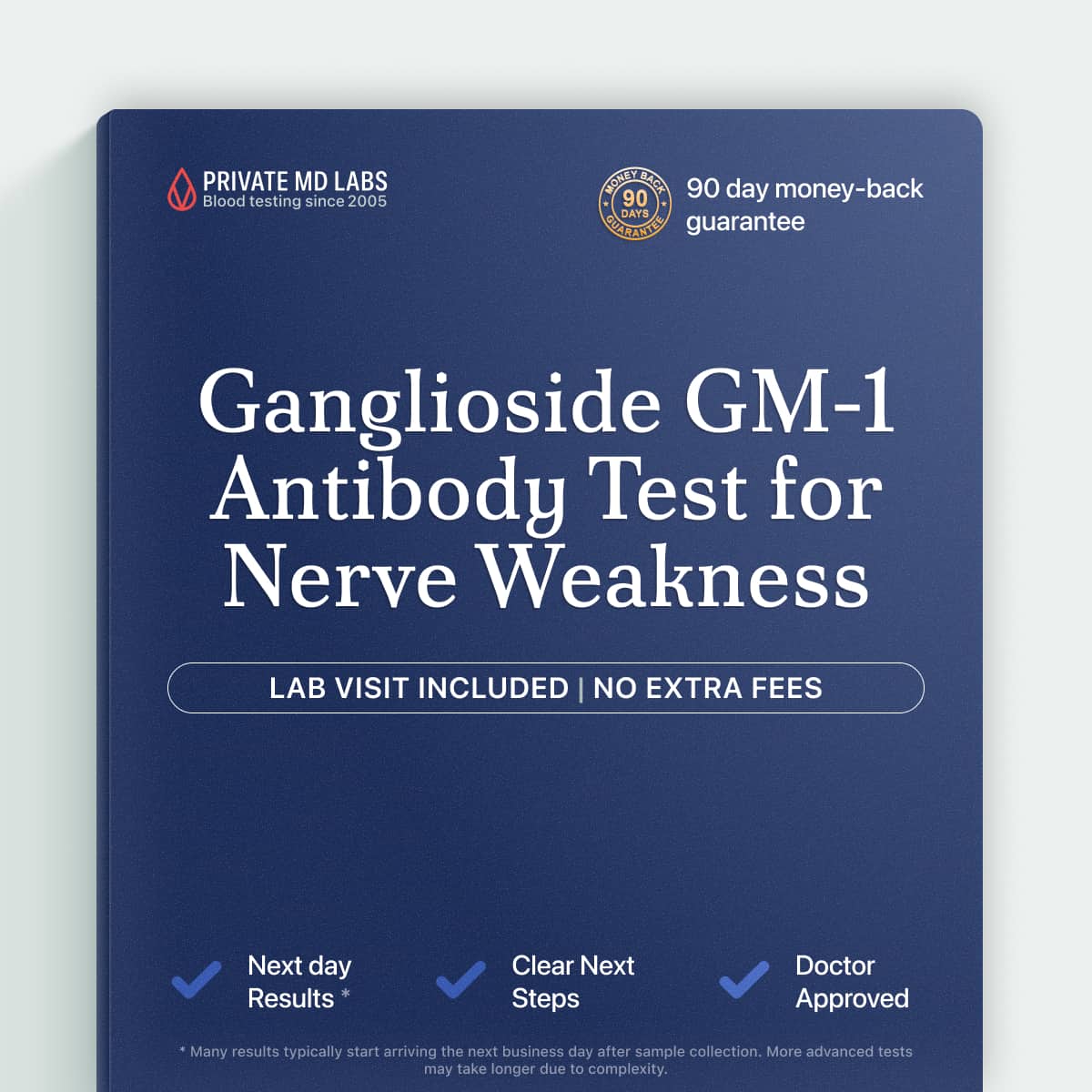Ganglioside GM-1 antibody test for diagnosing nerve disorders like Guillain-Barre syndrome
