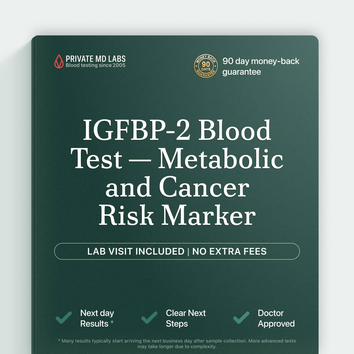 IGFBP-2 blood test for metabolic, cancer risk, and cognitive health screening