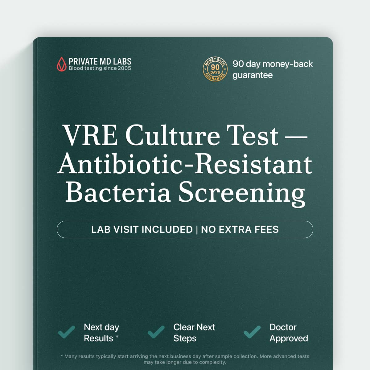 VRE culture test for detecting vancomycin-resistant bacterial colonization or infection
