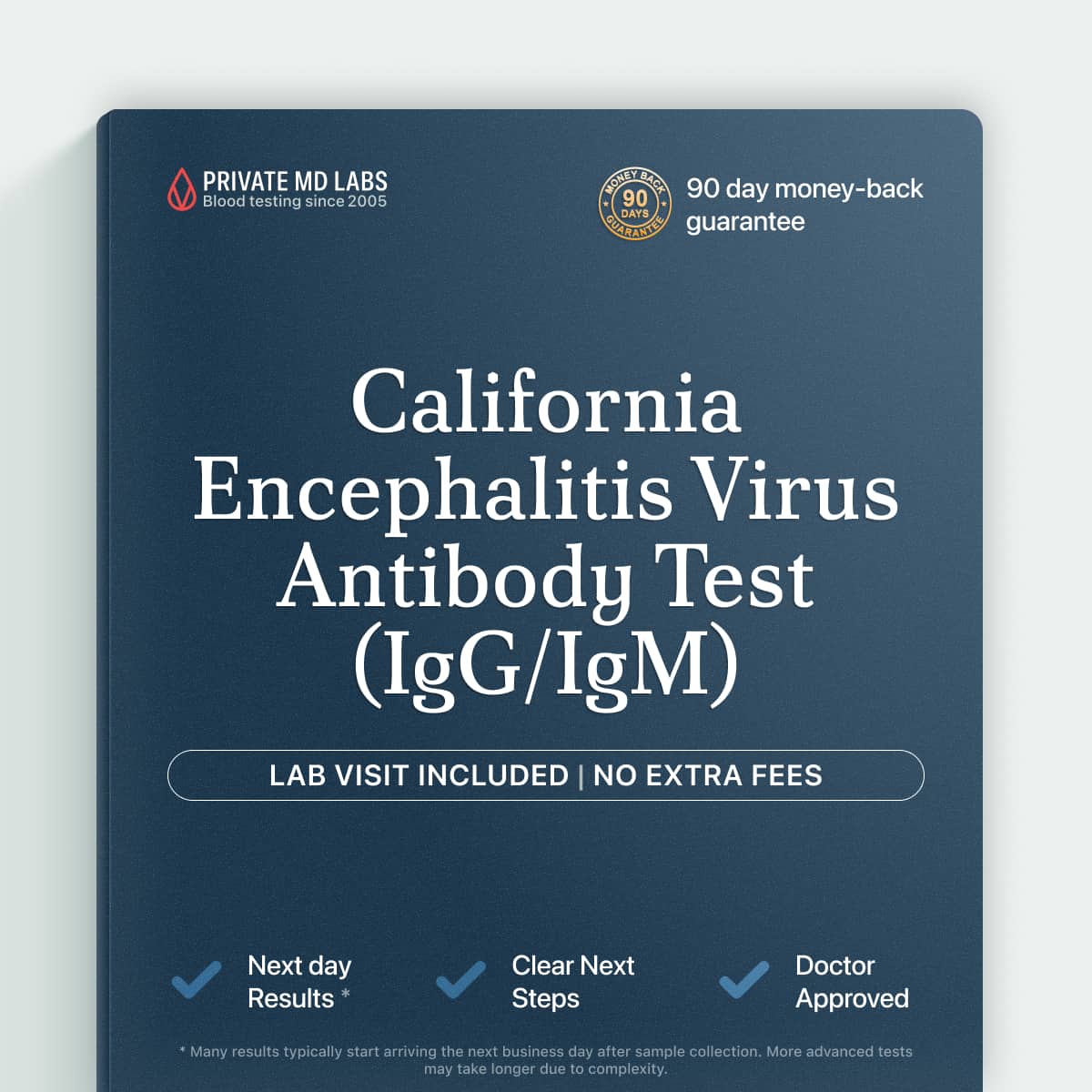 Lab antibody test for diagnosing California encephalitis virus infection or exposure