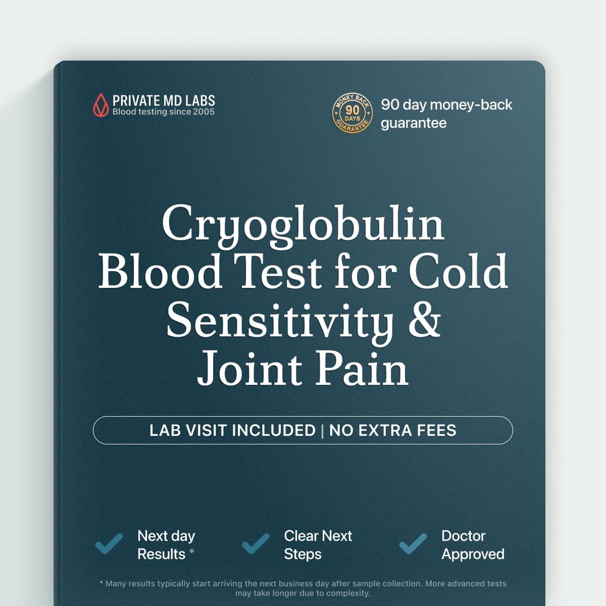 Cryoglobulin screening test for symptoms linked to autoimmune and blood-related conditions