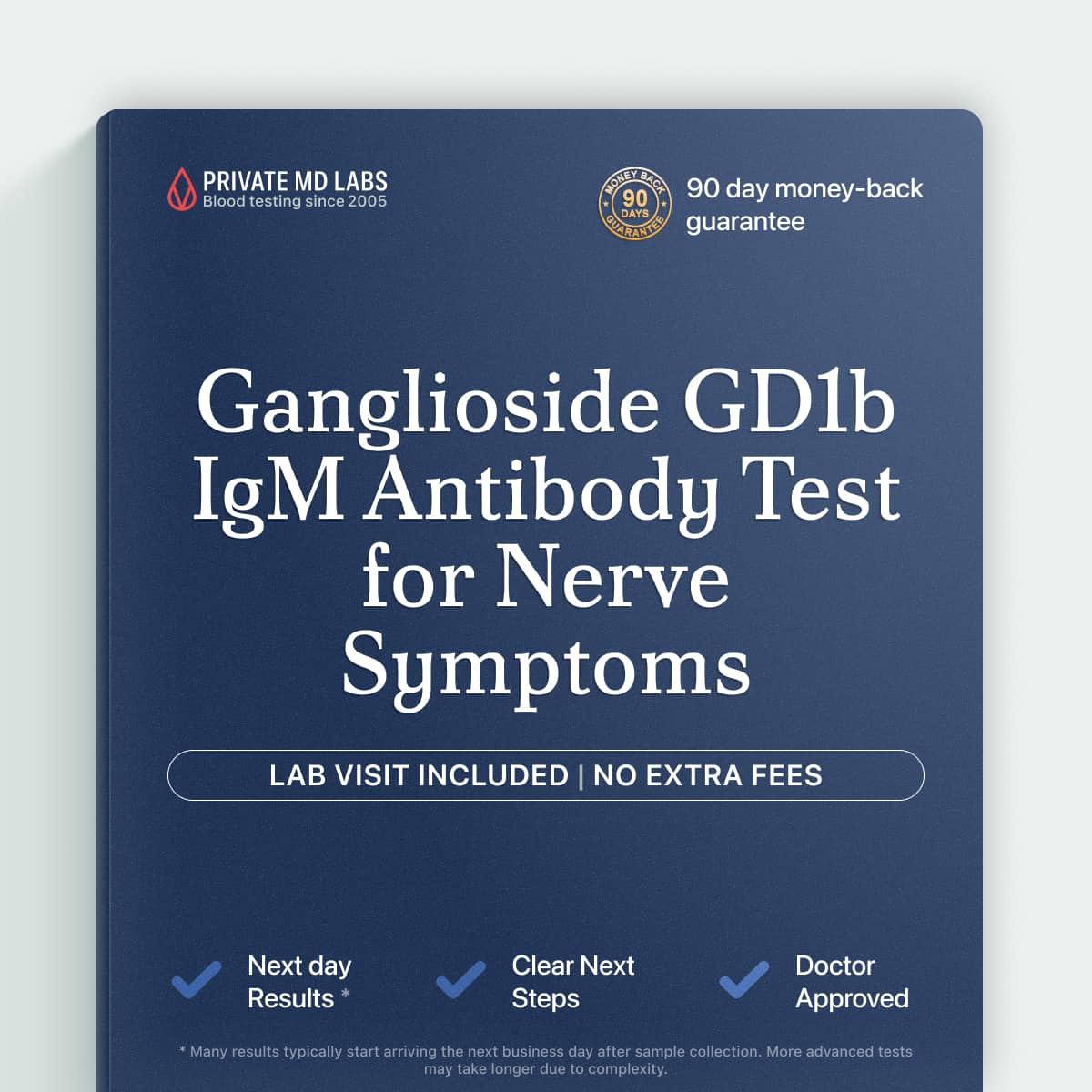 Ganglioside GD1b IgM antibody test for diagnosing sensory ataxia neuropathy symptoms