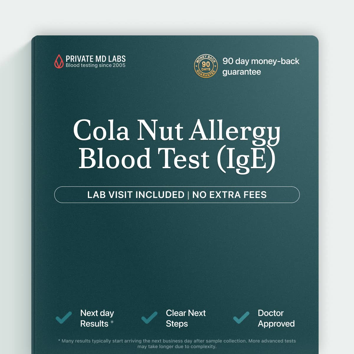 Cola Nut IgE allergy test for people with reactions to foods or drinks