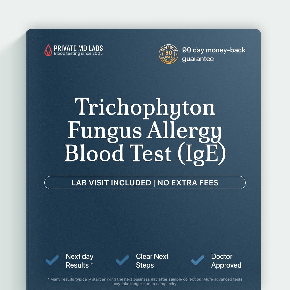 Allergy IgE blood test for Trichophyton mentagrophytes skin fungus reactions