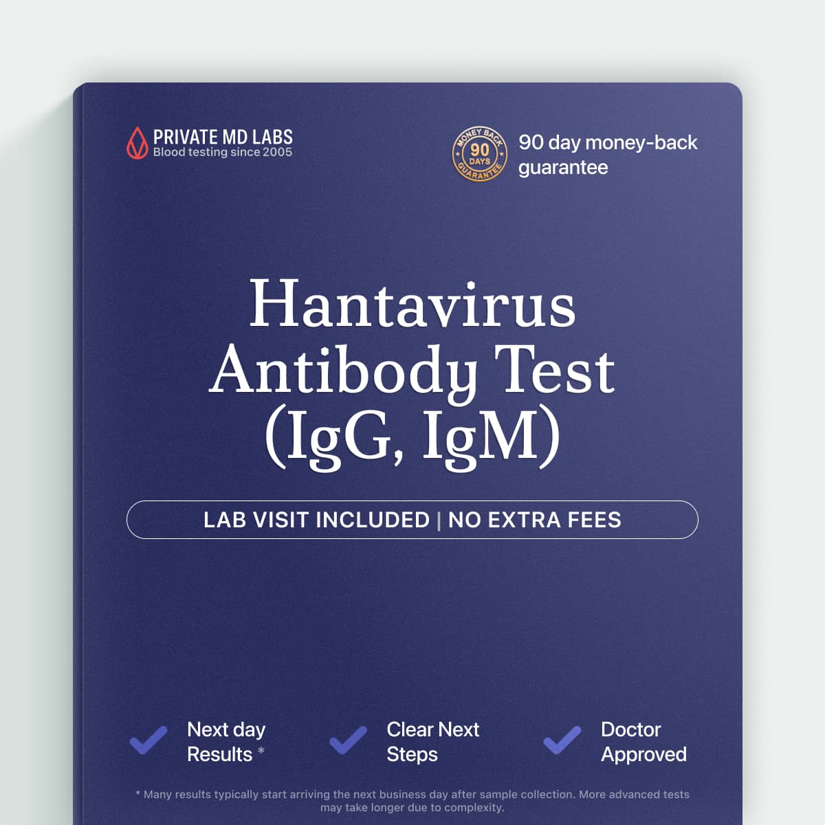 Hantavirus IgG/IgM antibody test for suspected rodent-exposure related infection symptoms