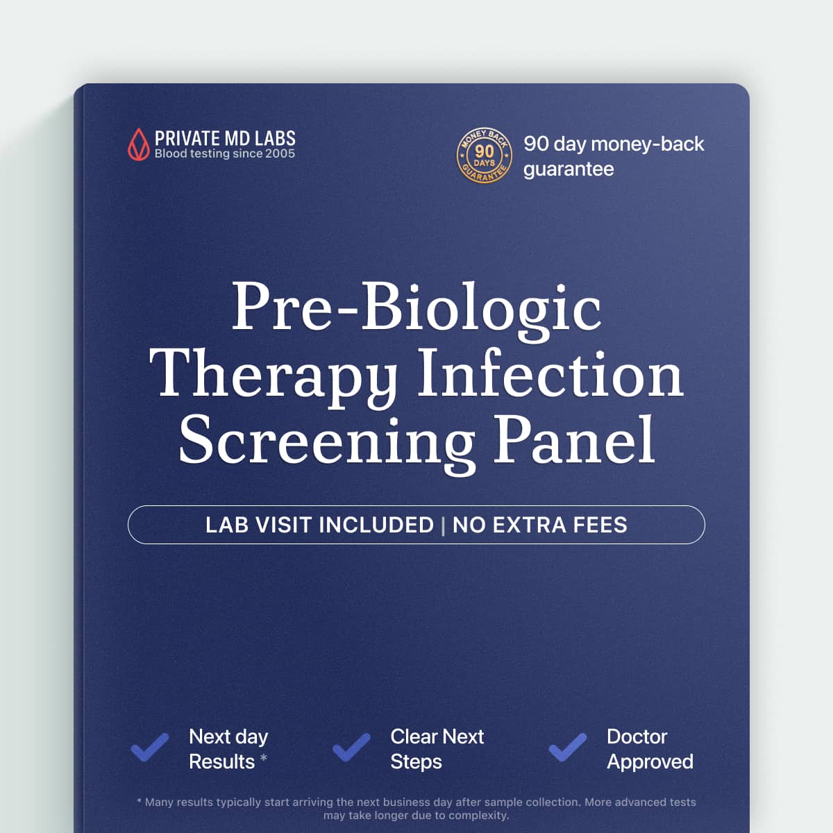 Pre-biologic screening panel for autoimmune patients checking hepatitis B, C, and TB