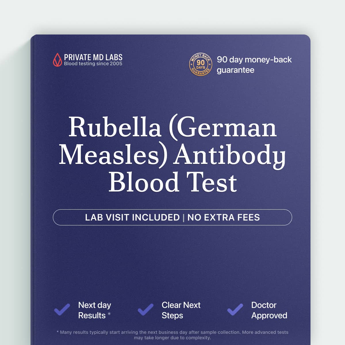 Rubella IgG/IgM antibody test for immunity checks before pregnancy or travel