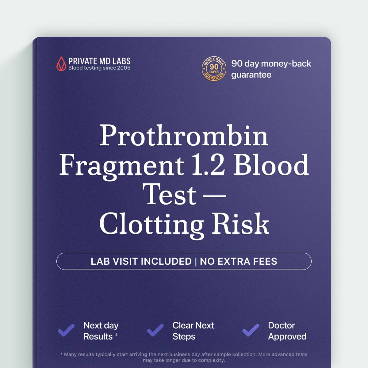 Prothrombin Fragment 1.2 test for assessing blood clotting and thrombosis risk