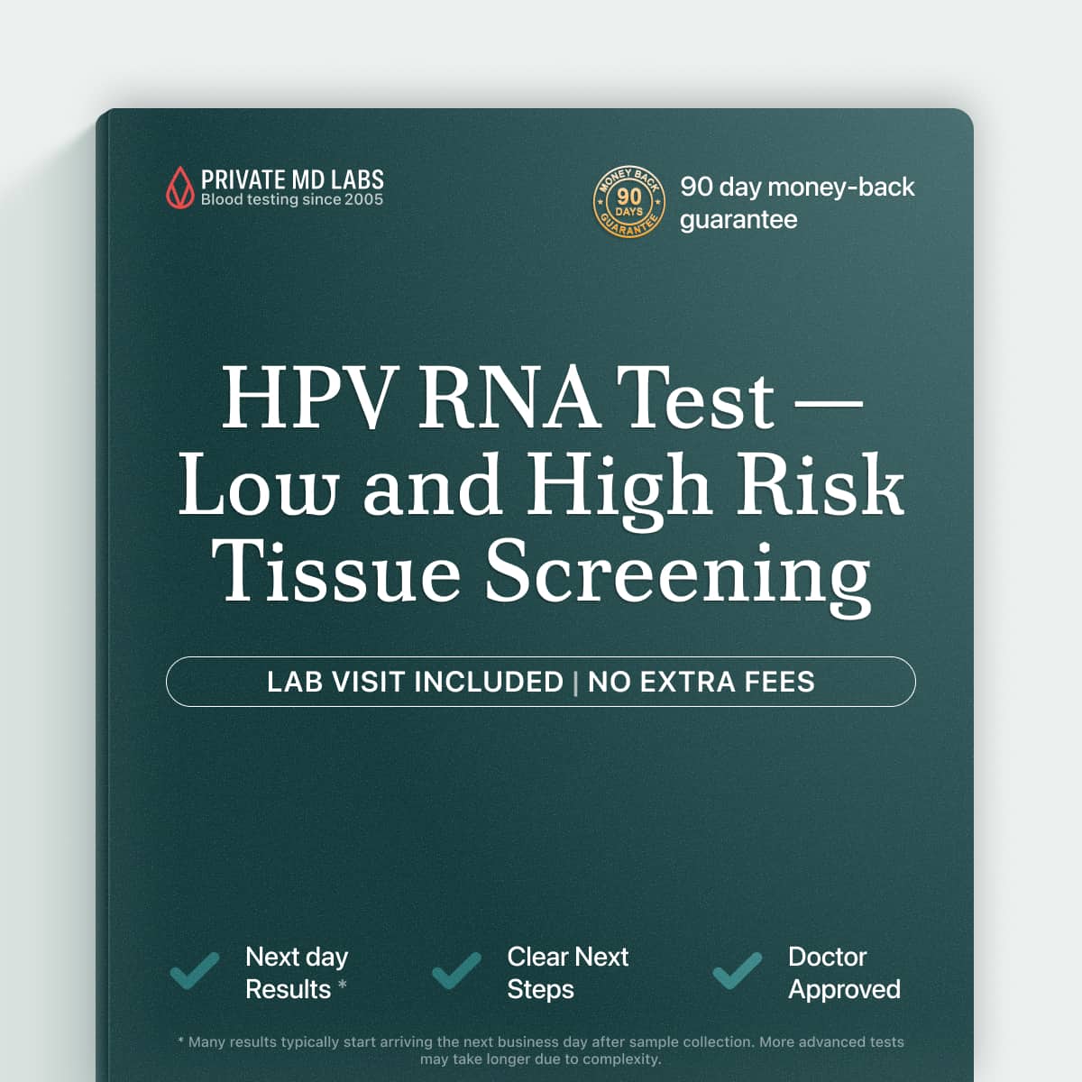 HPV RNA tissue test for cervical dysplasia and cancer risk screening