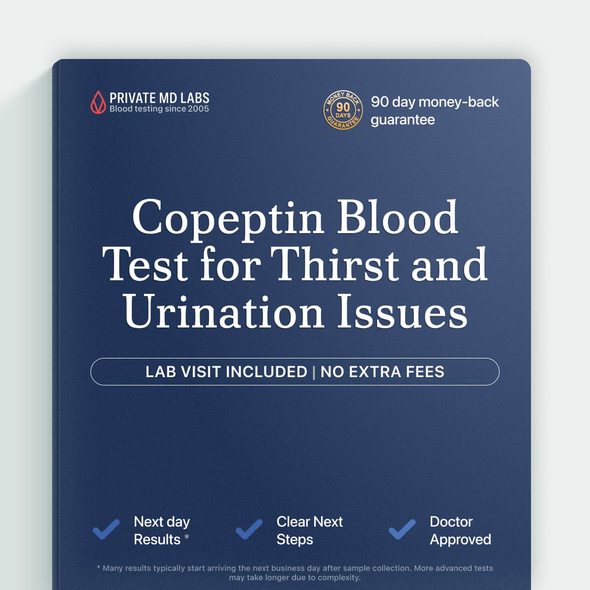 Copeptin test for adults with excessive thirst or abnormal urination patterns