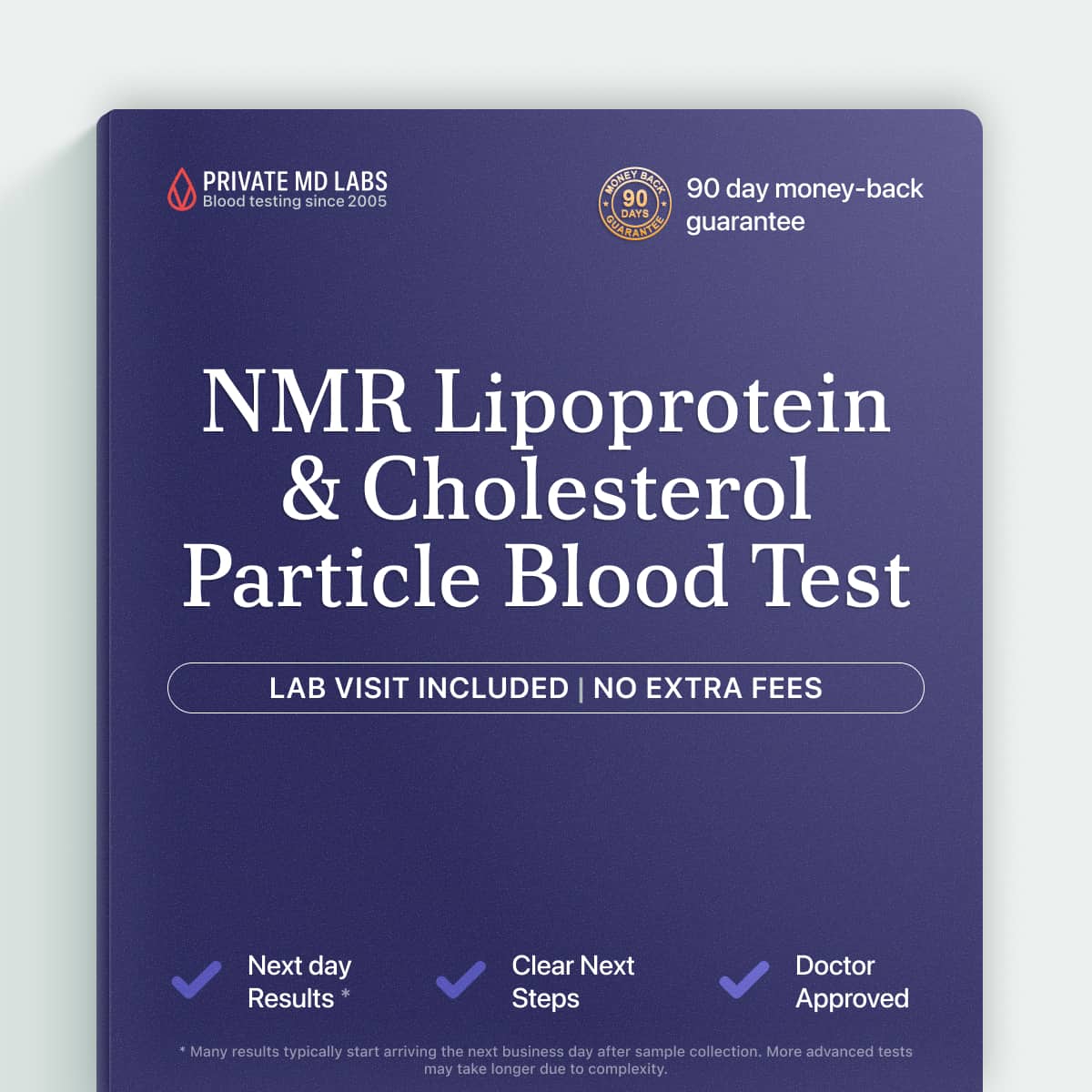 Advanced lipid and NMR test for adults assessing heart disease and cholesterol risk