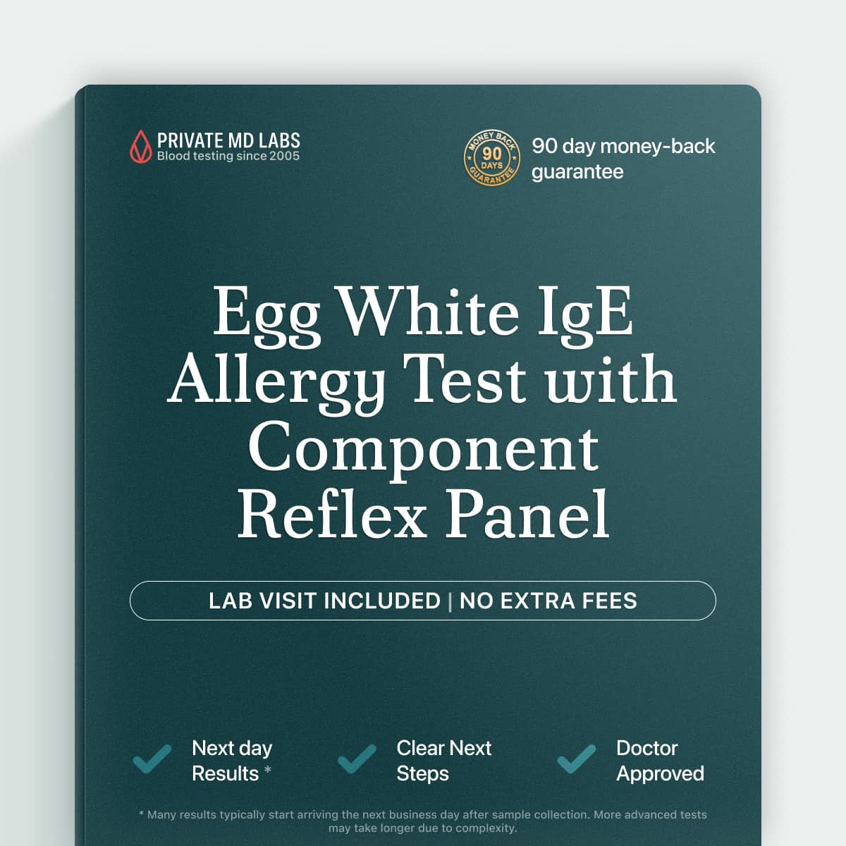 Egg white IgE allergy test for those with suspected egg food sensitivities