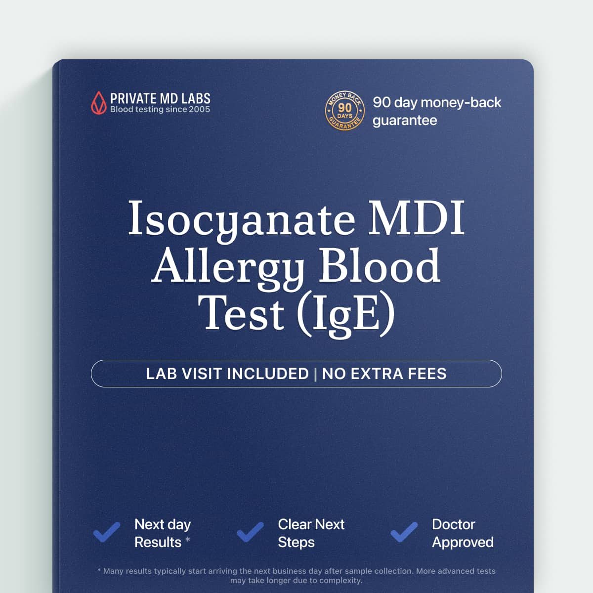 Isocyanate MDI IgE allergy test for occupational exposure to spray foam or paints