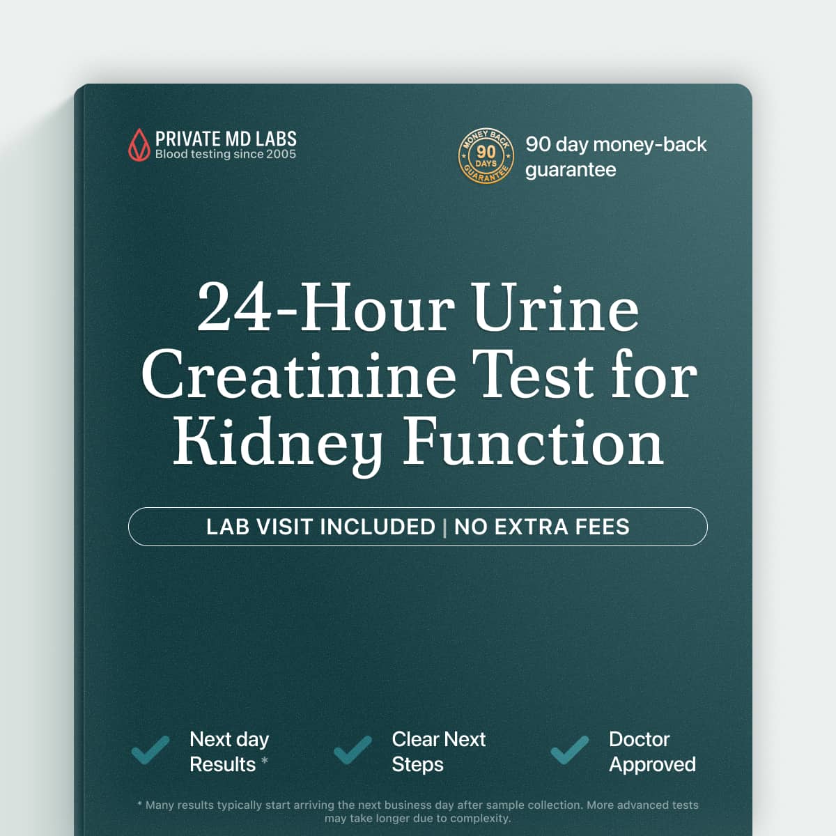 24-hour urine creatinine test for checking kidney function and muscle health