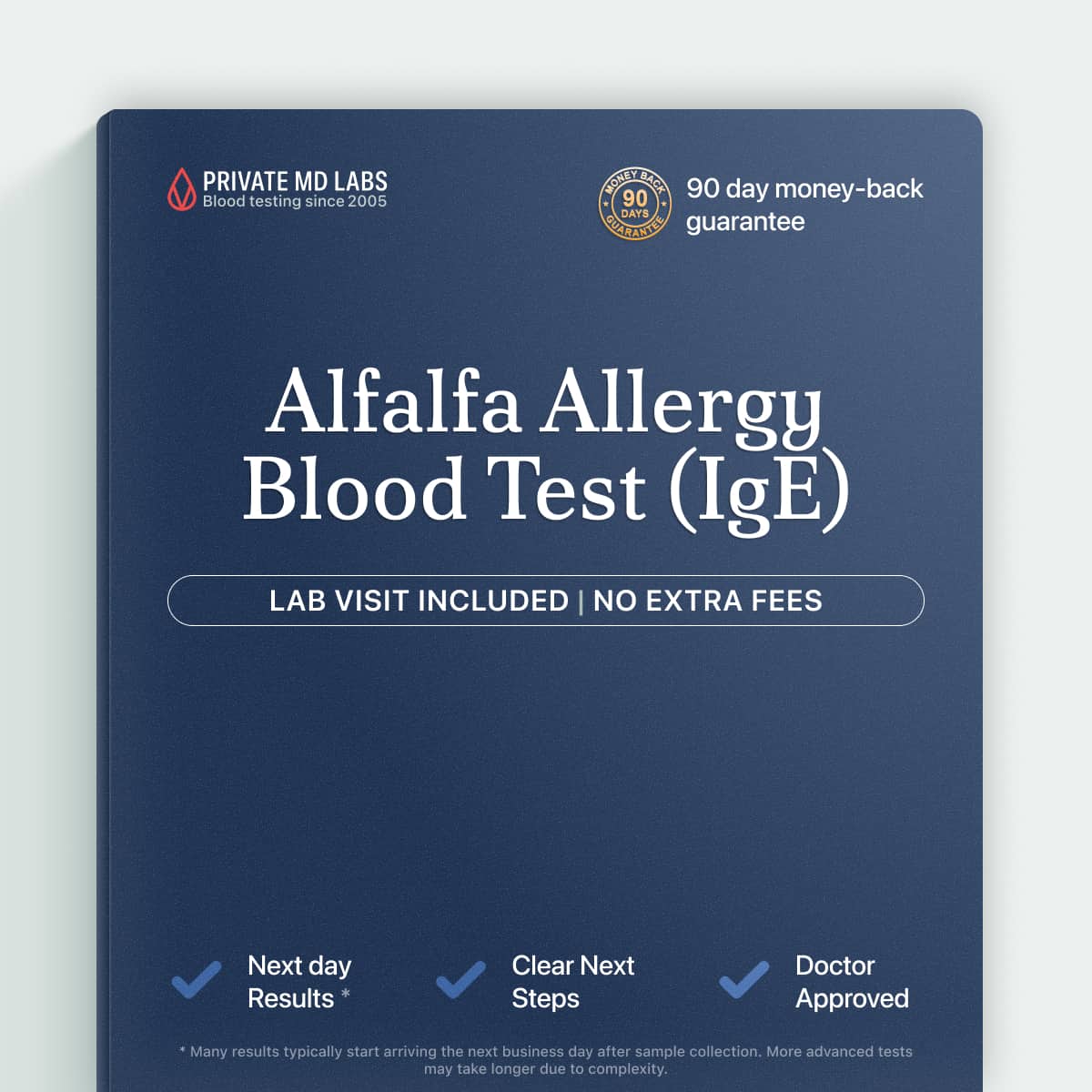 Allergen IgE test for alfalfa sensitivity, ideal for diet and allergy screening