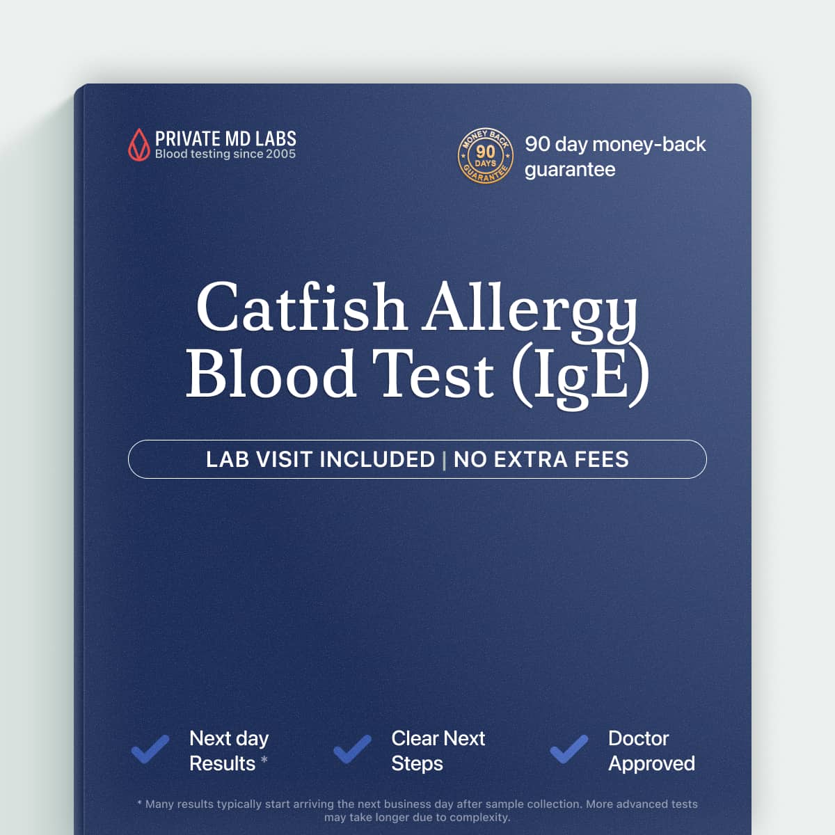 Catfish IgE allergy test for people with reactions after eating fish