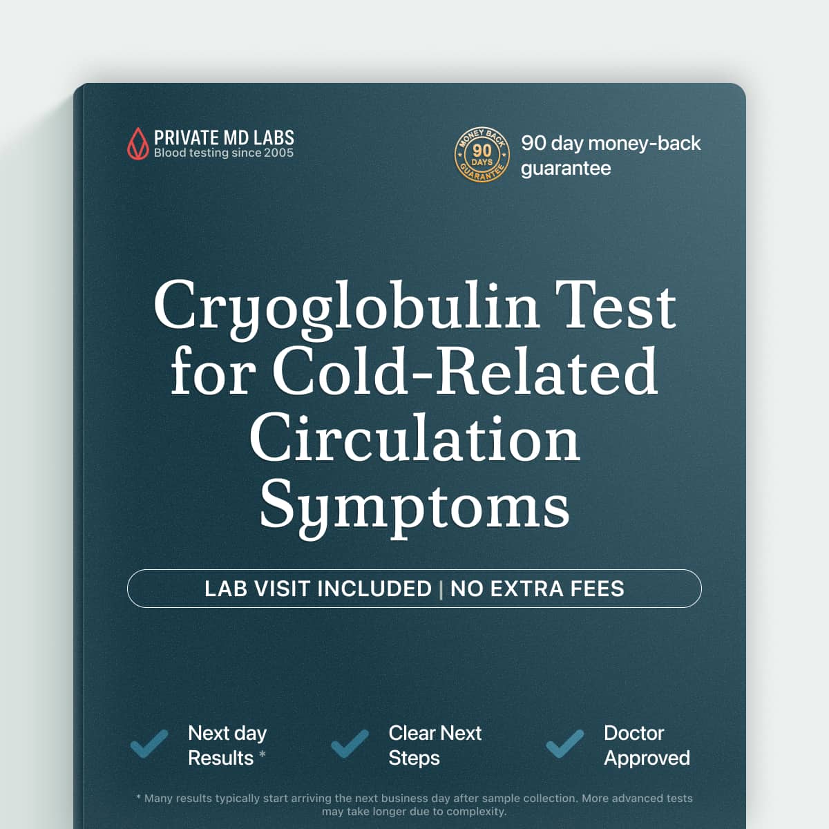 Cryoglobulin test for those with autoimmune, circulation, or blood disorder symptoms