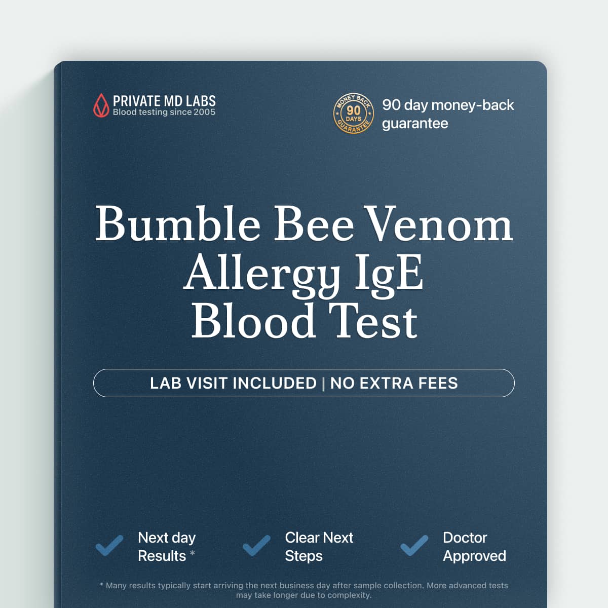 Allergy blood test for bumble bee venom IgE sensitization screening