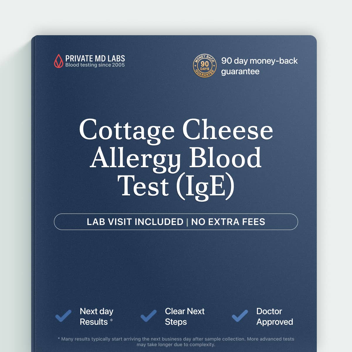 Cottage cheese allergy IgE test for people with dairy reactions or digestive symptoms