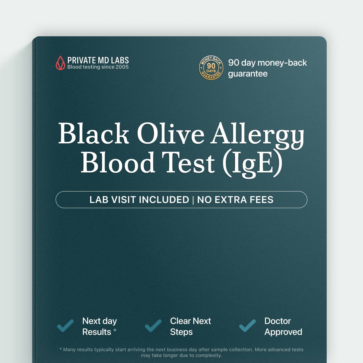 Black olive IgE allergy test for people with food-related allergic reactions