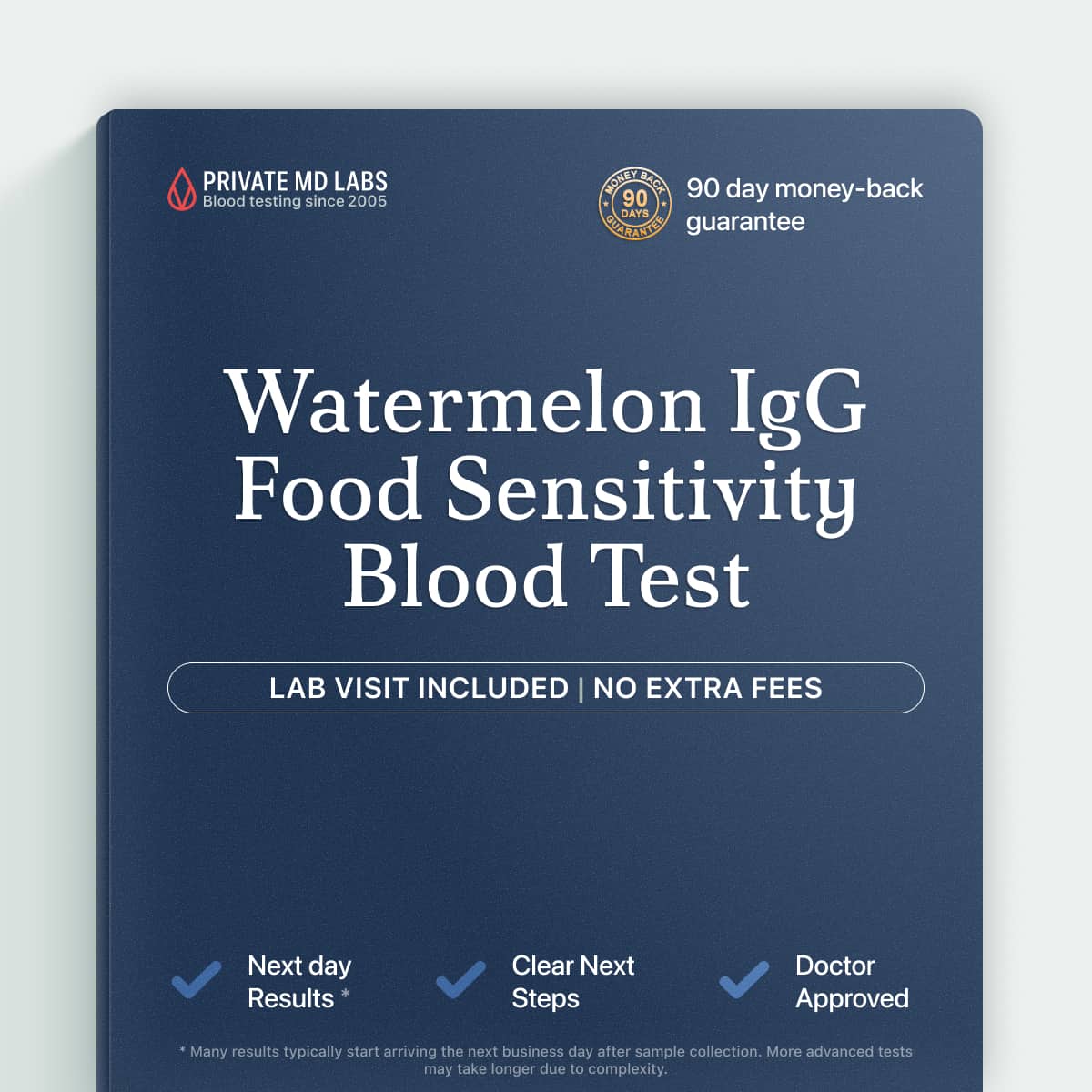 Watermelon IgG allergy test for identifying food-related digestive or skin symptoms