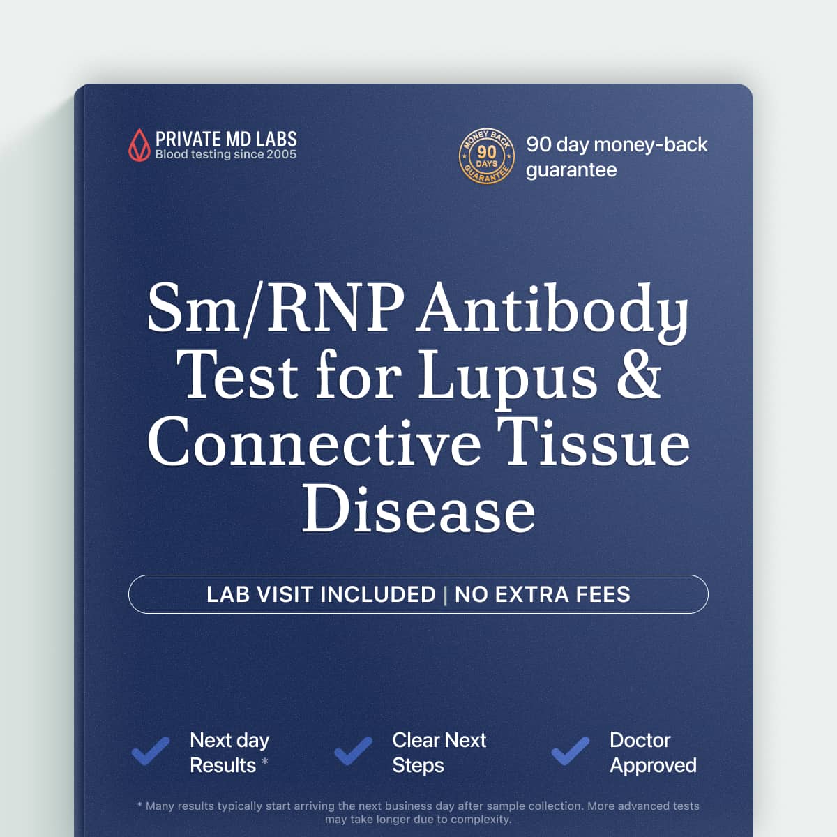 Sm/RNP antibody test for diagnosing mixed connective tissue disease and lupus symptoms