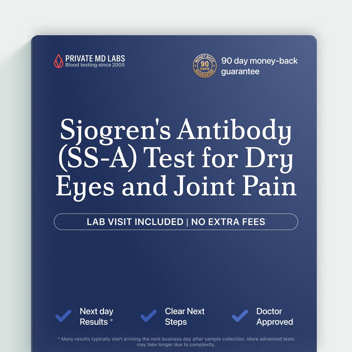 Sjogren's antibody test for people with dry eyes, dry mouth, and joint pain