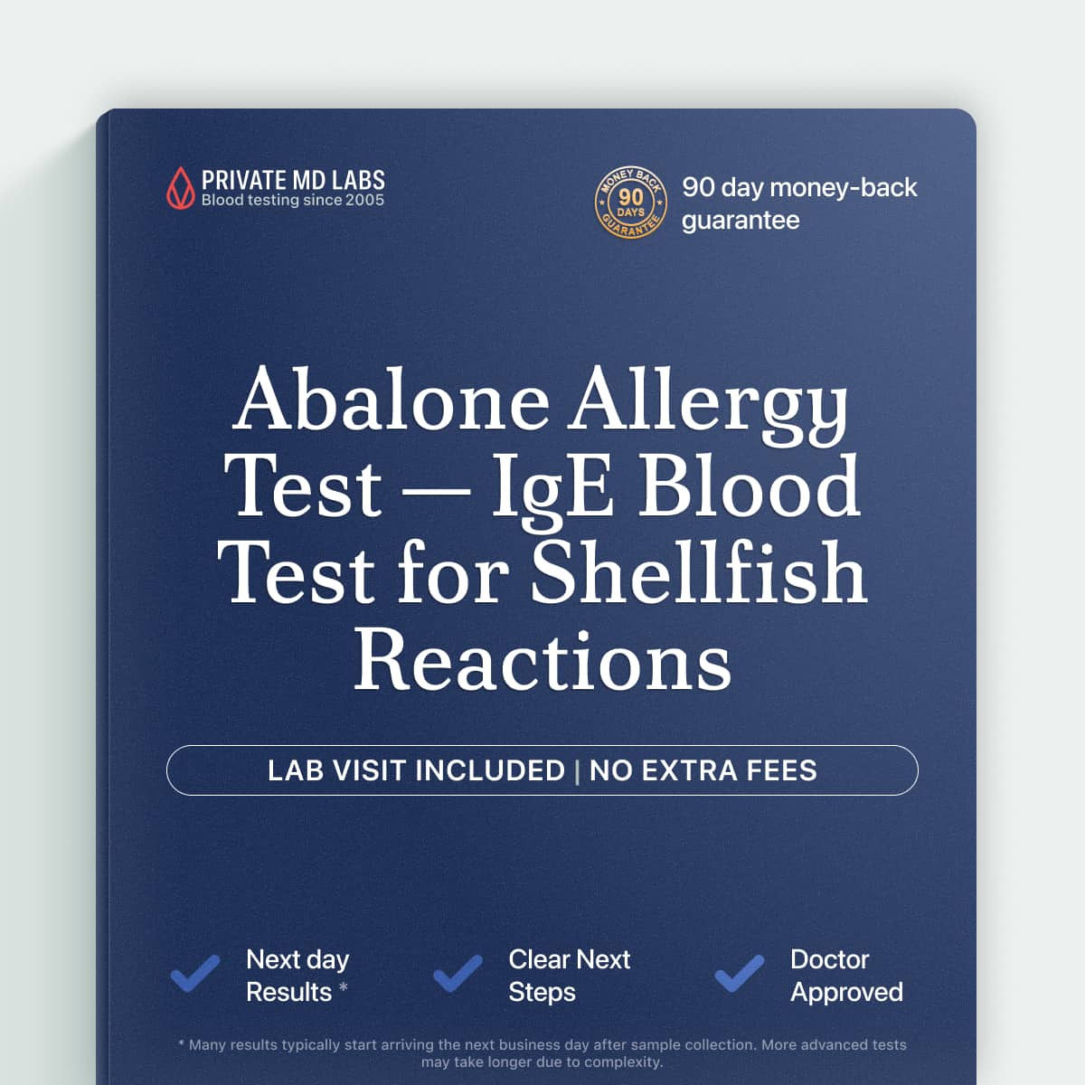 Abalone IgE allergy test for people with reactions after eating shellfish