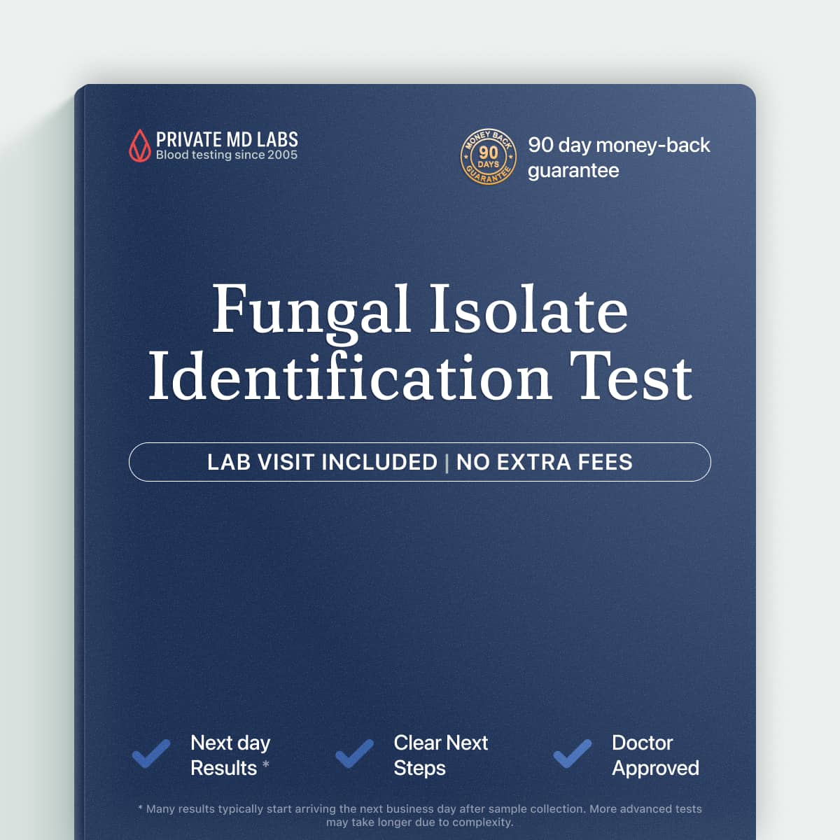 Fungal isolate identification test for diagnosing suspected fungal infections