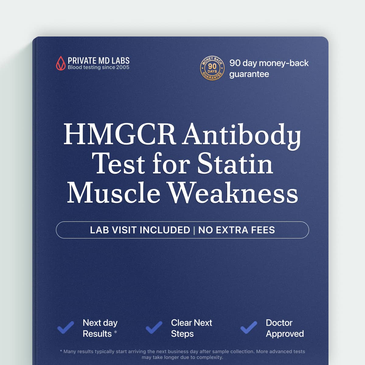 HMGCR antibody test for muscle weakness or pain from statin use