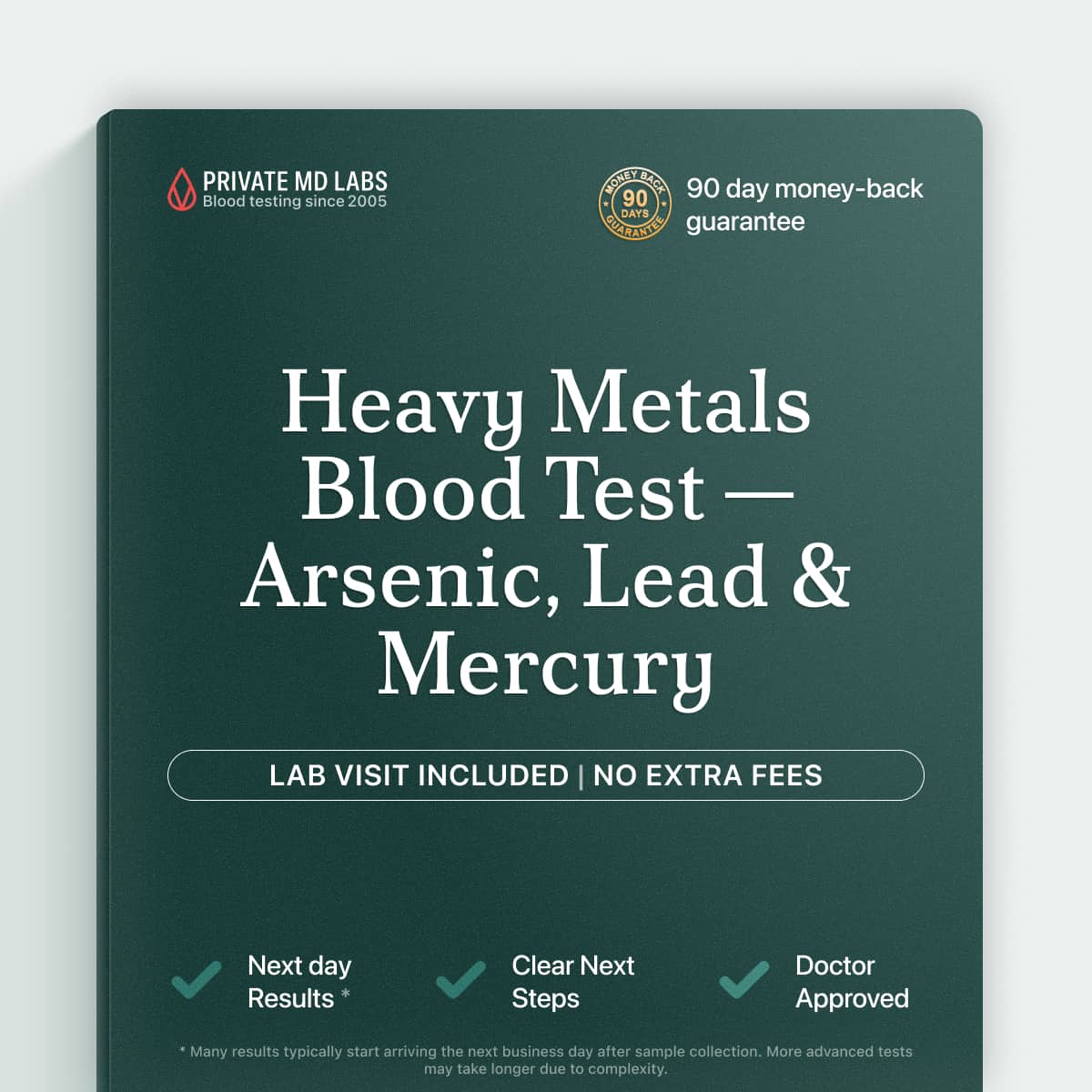 Heavy metals blood test checking arsenic, lead, and mercury toxicity levels