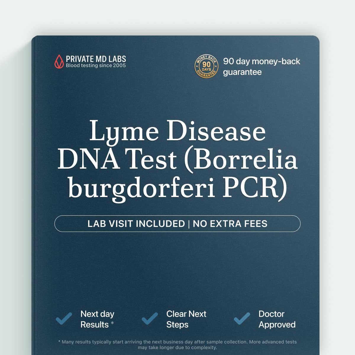 Lyme disease PCR test detecting Borrelia burgdorferi DNA after tick exposure