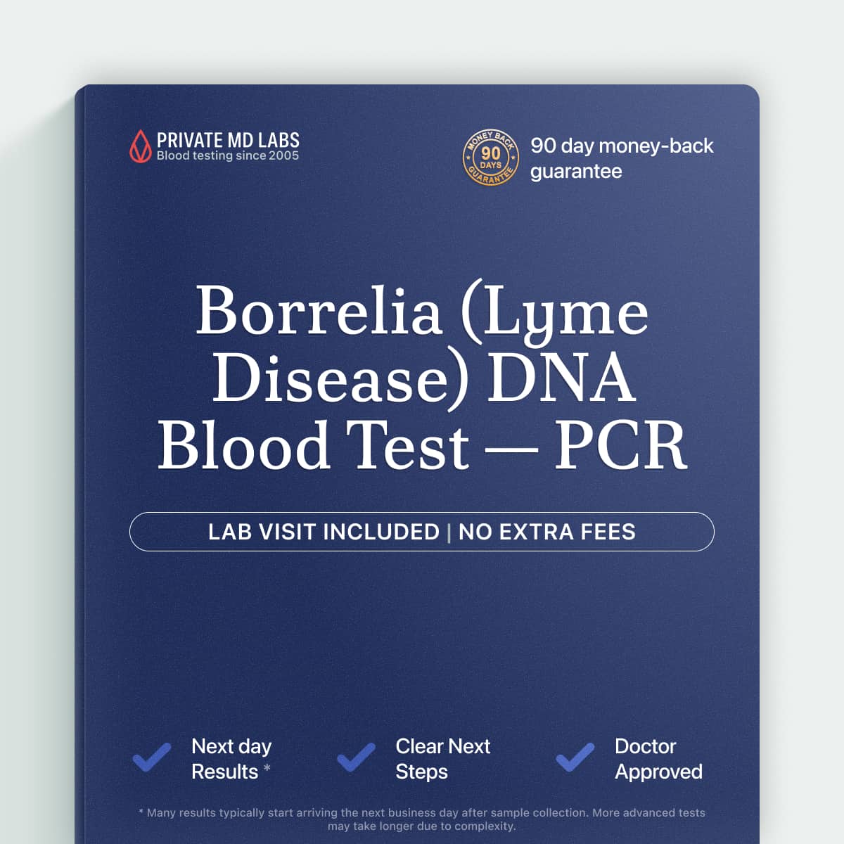 PCR blood test for detecting Borrelia bacteria that causes Lyme disease