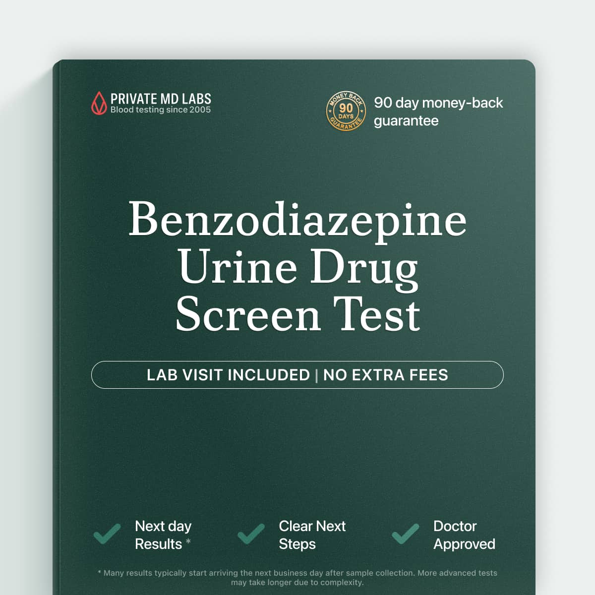 Urine drug screen for benzodiazepine use and prescription compliance monitoring